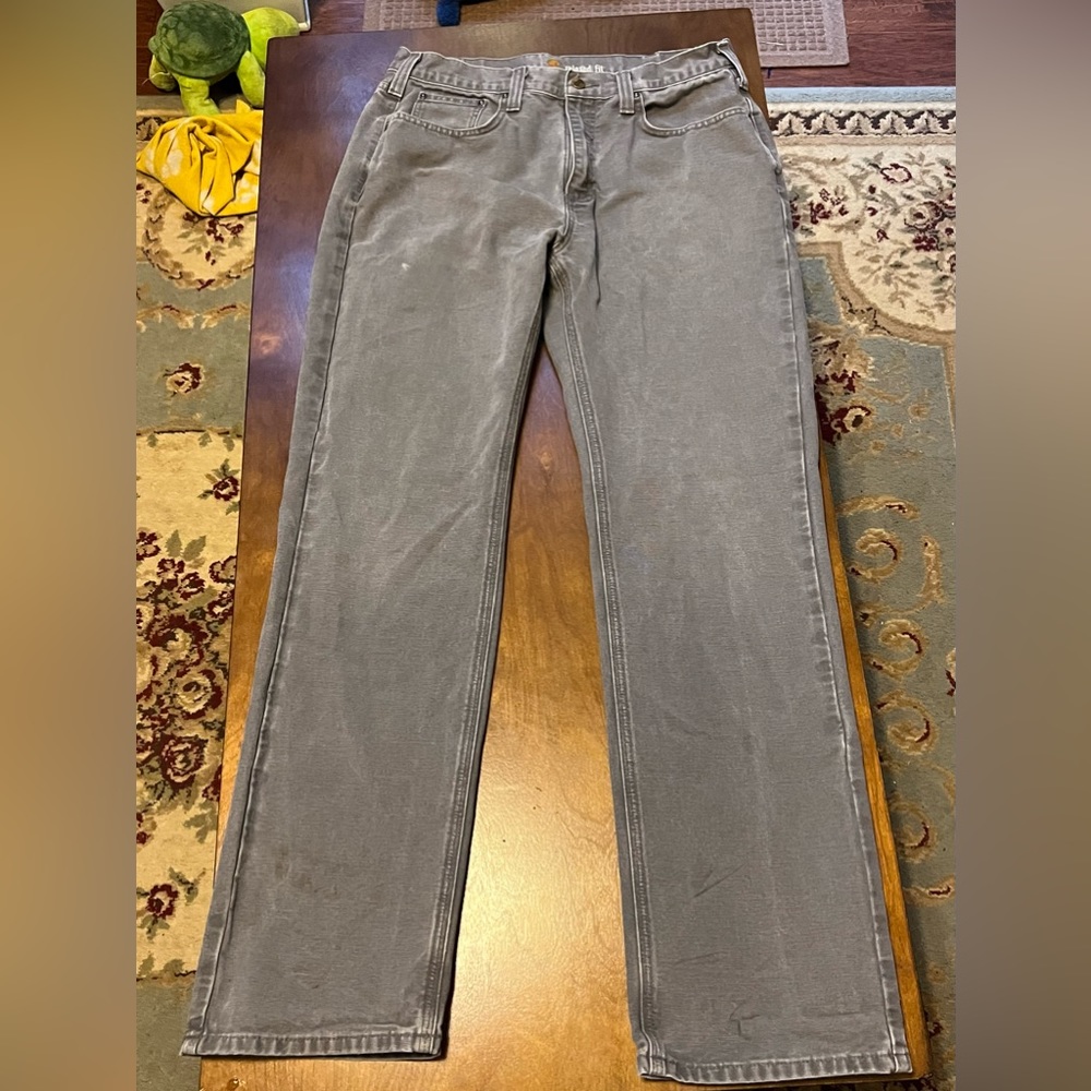 Carhartt Grey Jeans | LIGHT Staining Towards End